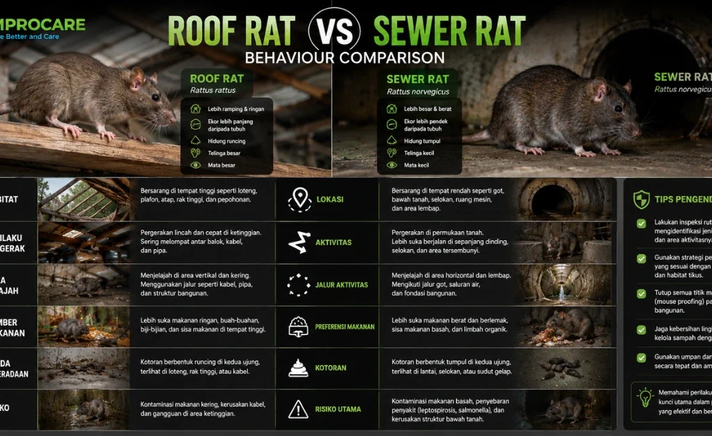 roof rat vs sewer rat - pentingnya jasa basmi tikus di Batang