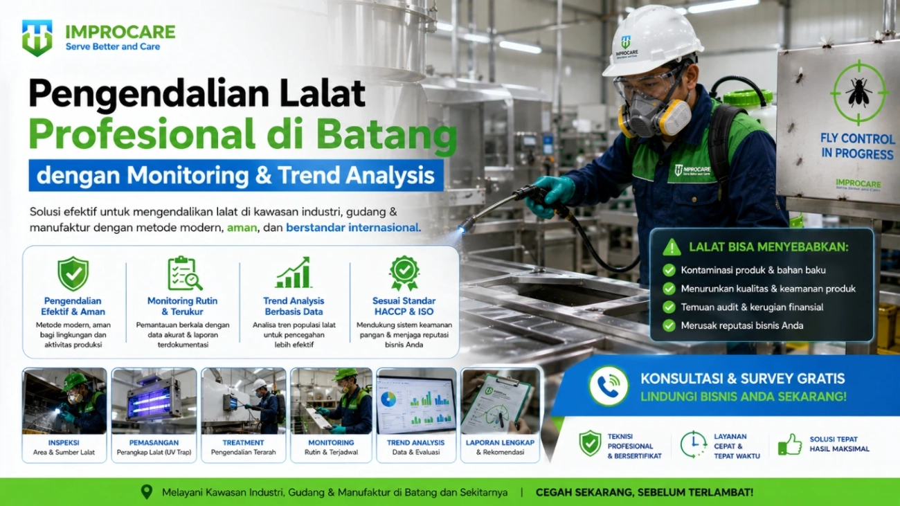 Pengendalian Lalat Profesional di Batang dengan Monitoring & Trend Analysis